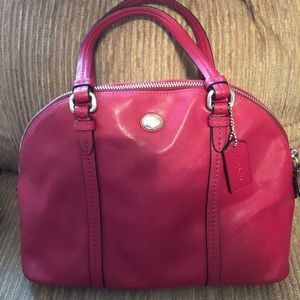 Coach Cora Peyton Raspberry Dome Bag.